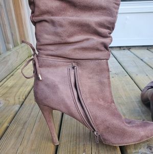 Tan High Heeled Boots